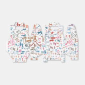 フィットネス関連シンボルの背景 フェイバーボックス (折り畳みなし)