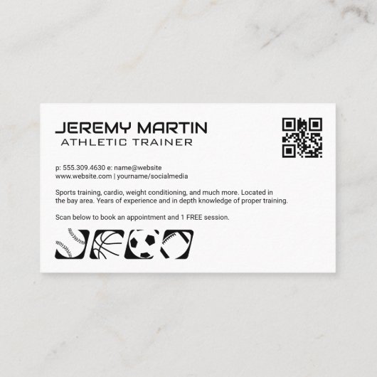 フィットネス陸上競技 名刺 (裏面)