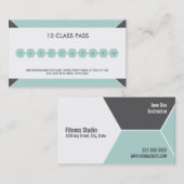 フィットネス10のクラスのパスの名刺 ロイヤリティカード (正面/裏面)