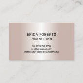 フィットネス10クラスパスガール赤面バラ金ゴールドグリッター ロイヤリティカード (裏面)