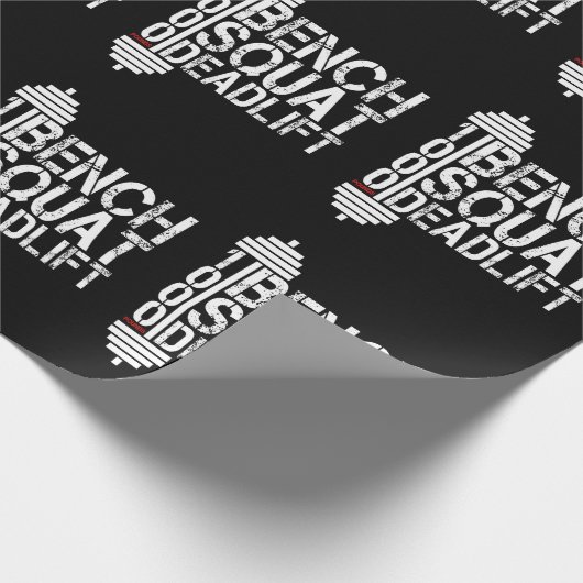 フィットネス1000のLbsのベンチの隠れ家のDeadlift Powerliftの ラッピングペーパー (角)