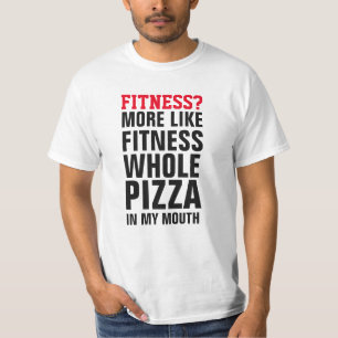 フィットネス?まるで口の中のピザ全体をフィッティングのように Tシャツ