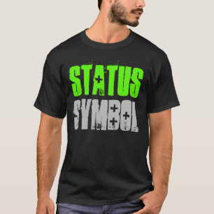 フィットネス エクササイズ 緑とグレー ステータスシンボル 楽しい Tシャツ