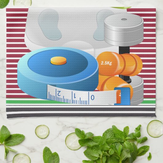 フィットネス-エクササイズIT - SRF キッチンタオル (折り畳み)