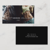 フィットネス・クラブのパーソナルトレーナーのボディービルダーのスポーツ 名刺 (正面/裏面)