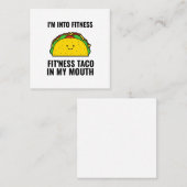 フィットネス・タコスおもしろい・メキシコ料理 スクエア名刺 (正面/裏面)