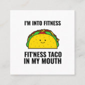 フィットネス・タコスおもしろい・メキシコ料理 スクエア名刺 (正面)