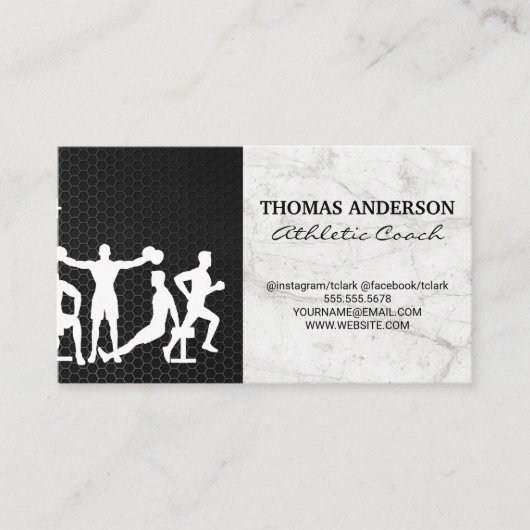 フィットネス | トレーニングエクササイズ 名刺 (正面)