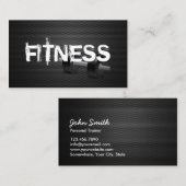 フィットネス&パーソナルトレーナーダークメタル 名刺 (正面/裏面)