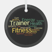 フィットネス/パーソナルトレーナー ガラスオーナメント (正面)
