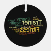 フィットネス/パーソナルトレーナー ガラスオーナメント (裏面)