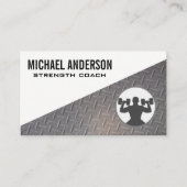 フィットネス |パーソナルトレーナー |スチールメタル 名刺 (正面)
