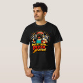 フィットネス＆ピザ好きのためのキュートなワークアウト・ドッグTシャツ Tシャツ (正面フル)