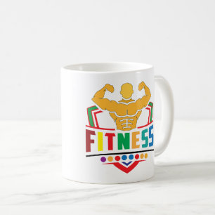 フィットネス ライフスタイル - ハードにトレーニングして強く生きる コーヒーマグカップ