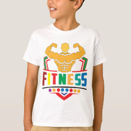 フィットネス ライフスタイル - ハードにトレーニングして強く生きる Tシャツ