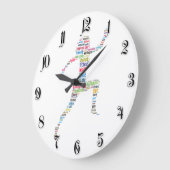 フィットネス ラージ壁時計 (傾斜)