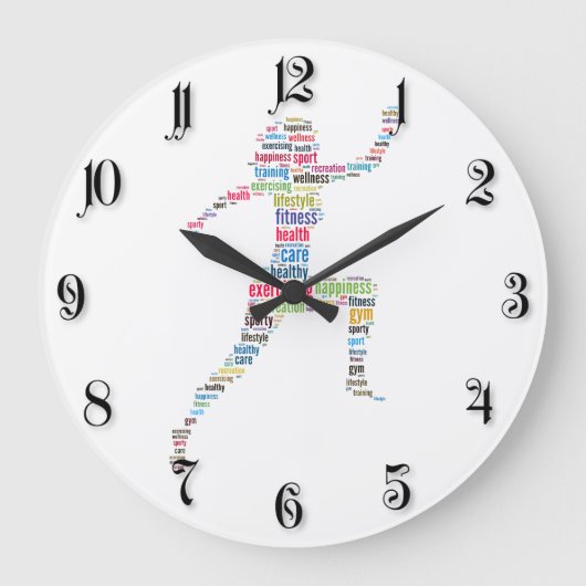 フィットネス ラージ壁時計 (正面)