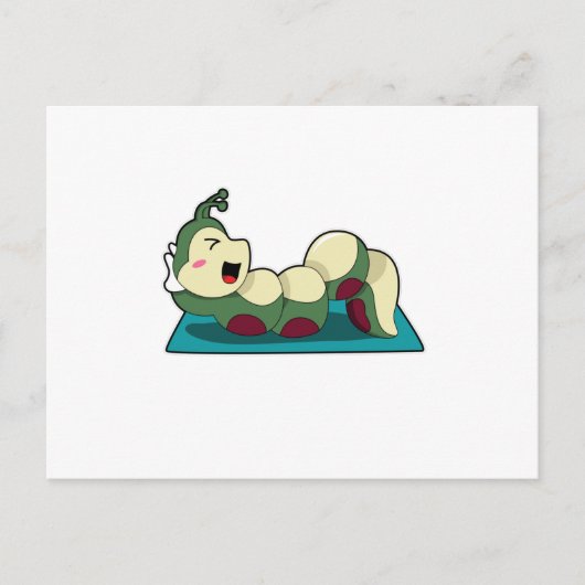 フィットネス・ワークアウトのイモムシ ポストカード (正面)