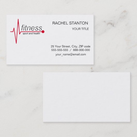 フィットネス 名刺 (正面/裏面)