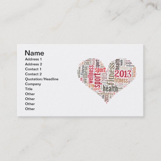 フィットネス 名刺 (正面)