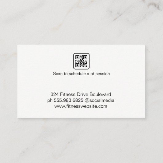 フィットネス 名刺 (裏面)