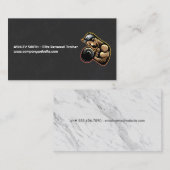 フィットネス | 男のカーリング重量 名刺 (正面/裏面)