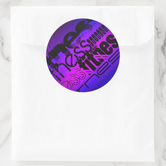 フィットネス;紫鮮やか色ブルーおよびマゼンタ ラウンドシール (バッグ)