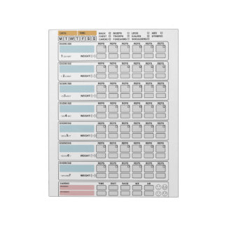 フィットネス：自分で行う；やる気を起こさせるプランナー ノートパッド