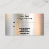 フィットネス |金属ブラシアポイントメントカード 予約カード (裏面)