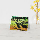 フィットネス; 鮮やかな緑、オレンジ、及び黄色 カード (黄色い花)