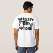 フィットネス Go Heavy or Go Home Tシャツ (裏面フル)