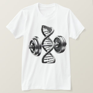 フィットネスDNAヘリックスダンベルTシャツ Tシャツ