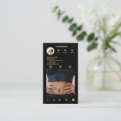 フィットネスInstagramフォトグリッドQRコード名刺 名刺 (スタンド正面)