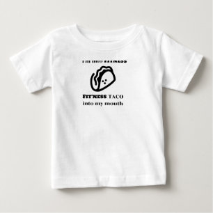 フィットネスTACO皮肉おもしろいノベルティグラフィック ベビーTシャツ