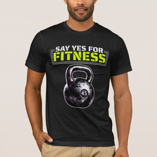 フィットネスyesを言う tシャツ (正面)