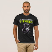 フィットネスyesを言う tシャツ (正面フル)