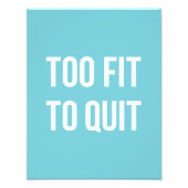 フィットフィットネスおもしろい引用文ブルーホワイト フォトプリント            (正面)