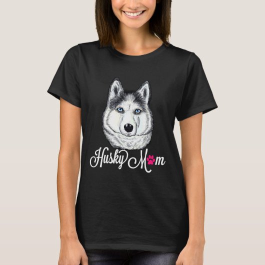 フィット女性用ハスキー母 Tシャツ (正面)