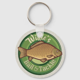 フィッパーソナライズされたシュアンドタックショップ魚釣りアングラー キーホルダー