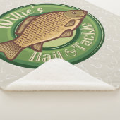 フィッパーソナライズされたシュアンドタックショップ魚釣りアングラー シェルパブランケット (3/4)