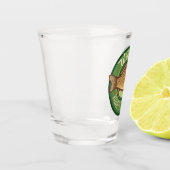 フィッパーソナライズされたシュアンドタックショップ魚釣りアングラー ショットグラス (左)