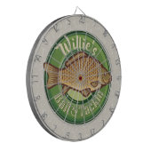 フィッパーソナライズされたシュアンドタックショップ魚釣りアングラー ダーツボード (正面左)