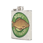 フィッパーソナライズされたシュアンドタックショップ魚釣りアングラー フラスク (左)