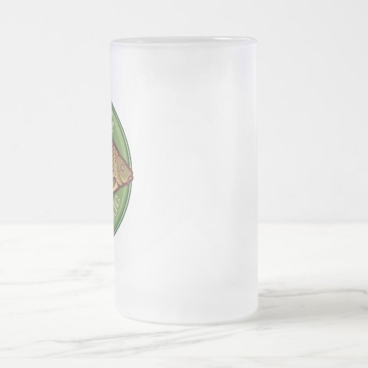 フィッパーソナライズされたシュアンドタックショップ魚釣りアングラー フロストグラスビールジョッキ (中央)