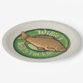 フィッパーソナライズされたシュアンドタックショップ魚釣りアングラー ペーパープレート (アングル)