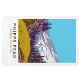 フィップスピークシエラネバダカリフォルニアヴィンテージ マグネット (横)