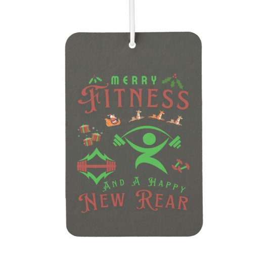 フィッメリーマスとハッピーニューリアクリスマスジム カーエアーフレッシュナー (正面)