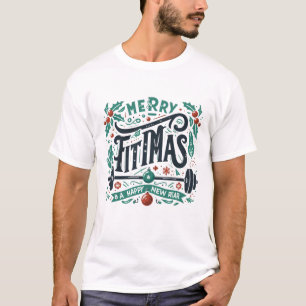 フィッメリーマスと楽しい新しいリアクリスマスおもしろい Tシャツ