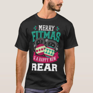 フィッメリーマスアハッピーニューリアジムフィットネスクリスチム Tシャツ