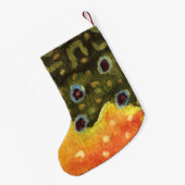 フィッユーモアのあるグマスブルクトラウト魚釣り スモールクリスマスストッキング (裏面 (吊り時))